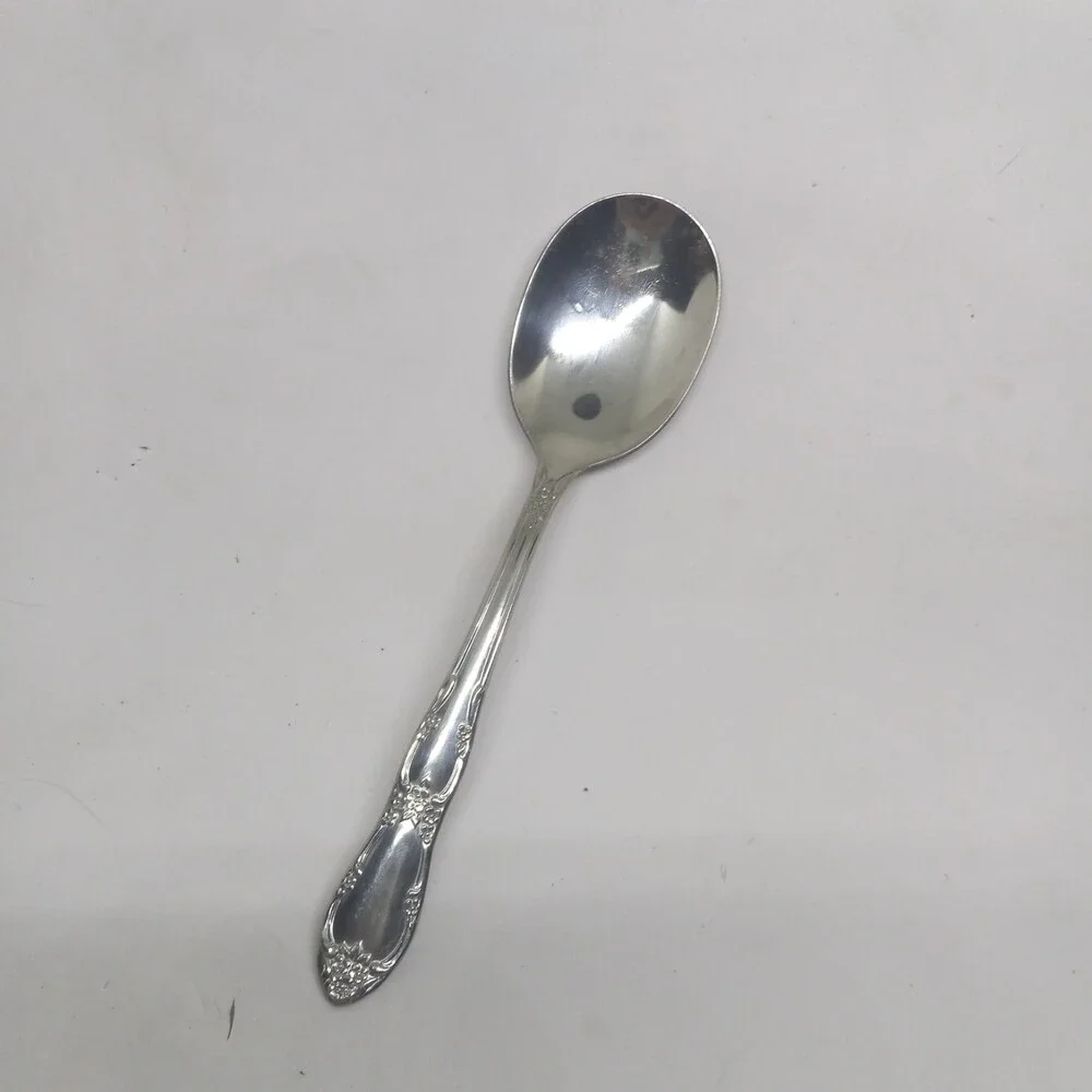 Oneida / WM A Rogers Fenway Stainless Steel Sugar Spoon-Floral-Glossy-Daydream